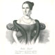 gezeichnetes Brustbild von Julie Gneip, 1836