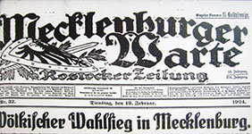 Titelseite Mecklenburger Warte