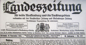 Titelseite Landeszeitung